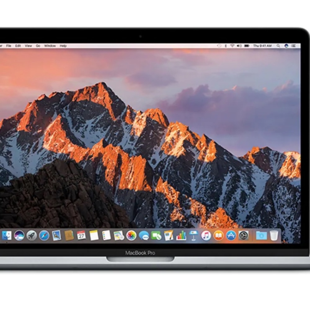 Pre- loved MacBook Pro with charging cable.